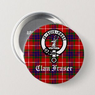Rond 7,6 Cm Clan Fraser Crest Badge et Tartan