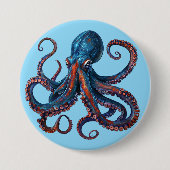 Rond 7,6 Cm Cute Octopus Pin - Custom Button Badge Gift (Devant)