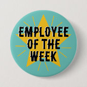 Rond 7,6 Cm Employé de la semaine Étoile Boss badge du travail (Devant)