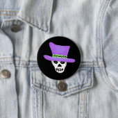 Rond 7,6 Cm Halloween Squelette de Whimsy Skull Pin Badge (En situation)