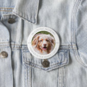 Rond 7,6 Cm In Loving Memory Custom Pet Photo & Name Badge (En situation)