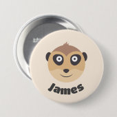 Rond 7,6 Cm Joli badge avec un géant (Devant & derrière)