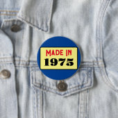 Rond 7,6 Cm Style rétro 50e anniversaire badge 1975 (En situation)