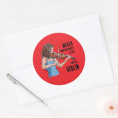 Rond A Girl with a Violin Sticker (Enveloppe)
