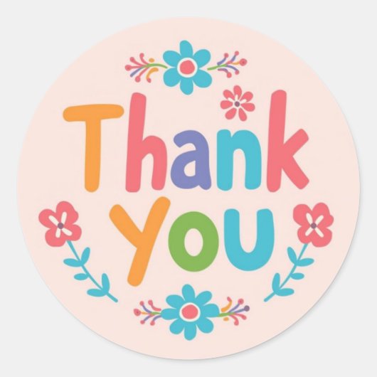 Rond A Little Flower, A Big Thank You Sticker (Devant)