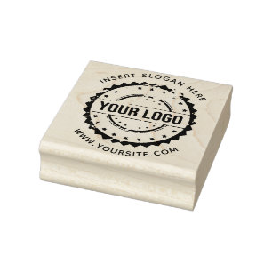 Rond Aangepast Uw Bedrijf Logo Geen Handvat Rubberstempel