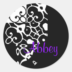 Rond Abbey Designer Nom I Sticker