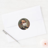 Rond ABE LINCOLN FACE MASK Classic Round Sticker (Enveloppe)