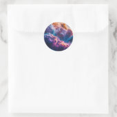 Rond Abstract Space Nebula Art - Colorful Sticker (Sac)