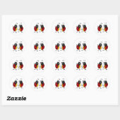 Rond AC- Danseuse Danseuse Sticker Ladybugs (Feuille)