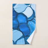 Rond-achtige stenen in tinten van koningsblauw bad handdoek (Handdoek)