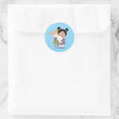 Rond Adorable Children Hugging Sticker  (Sac)
