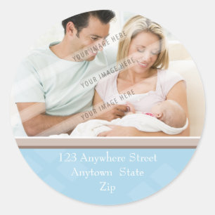 Rond ADRESSE PHOTO STICKER :: diamants doux 5