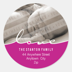 Rond ADRESSE PHOTOGRAPHIQUE STICKER :: amour diviser 4