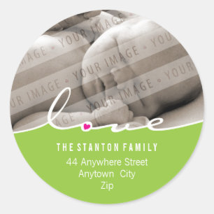 Rond ADRESSE PHOTOGRAPHIQUE STICKER :: amour diviser 6