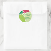 Rond ADRESSE SAISONNIÈRE STICKER :: flocon de neige mod (Sac)