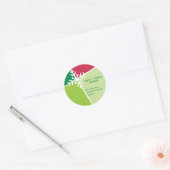 Rond ADRESSE SAISONNIÈRE STICKER :: flocon de neige mod (Enveloppe)