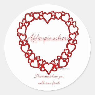 Rond Affenpinscher True Love - Sticker