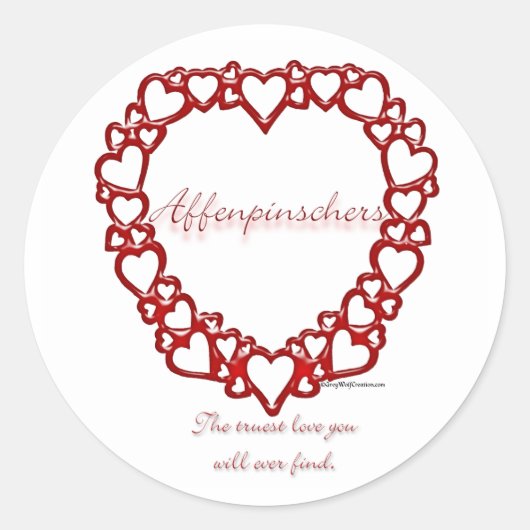 Rond Affenpinscher True Love - Sticker (Devant)