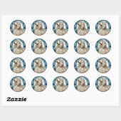 Rond Afghan hound sticker (Feuille)