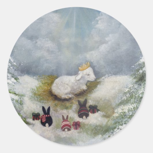 Rond Agneau de Dieu Sticker (Devant)