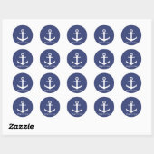Rond Ahoy ! C'est un garçon ! Sticker Baby shower nauti (Feuille)