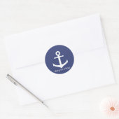 Rond Ahoy ! C'est un garçon ! Sticker Baby shower nauti (Enveloppe)