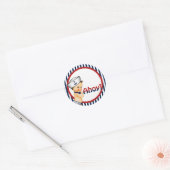 Rond Ahoy C'est un Sticker Baby shower garçon (Enveloppe)
