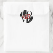 Rond Aimer Sticker Mariage Enveloppe Deux Coeurs (Sac)