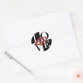 Rond Aimer Sticker Mariage Enveloppe Deux Coeurs (Enveloppe)