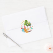 Rond Aire de jeu Joyeux Anniversaire Sticker À petits p (Enveloppe)