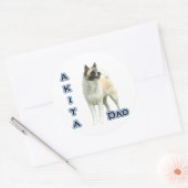 Rond Akita Dad 4 - Sticker (Enveloppe)