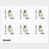 Rond Akita Dad 4 - Sticker (Feuille)