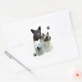 Rond Akita Trio - Sticker (Enveloppe)