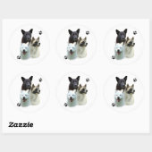 Rond Akita Trio - Sticker (Feuille)