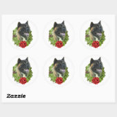 Rond Akita Wreath - Sticker (Feuille)