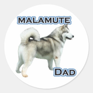 Rond Alaskan Malamute Papa 4 - Sticker