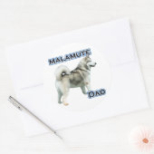 Rond Alaskan Malamute Papa 4 - Sticker (Enveloppe)