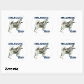 Rond Alaskan Malamute Papa 4 - Sticker (Feuille)