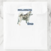 Rond Alaskan Malamute Papa 4 - Sticker (Sac)