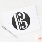 Rond Alto Clef en Sticker noir (Enveloppe)