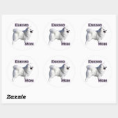Rond American Eskimo Chien Maman 4 - Sticker (Feuille)