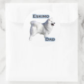 Rond American Eskimo Chien Papa 4 - Sticker (Sac)