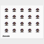 Rond amethyst golden moon tree sticker (Feuille)