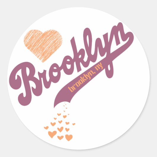 Rond Amour Pour Brooklyn Sticker (Devant)