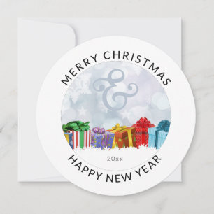 Rond   Ampersand & Colorful Gifts   Kerstmis Feestdagenkaart