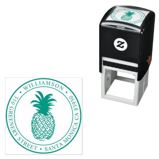 Rond Ananas Retouradres Zelfinktende Stempel (In situ)