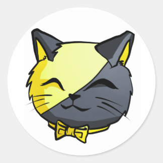 Rond AnarKitty Chibi Anarchyball Chat Sticker - An Cap