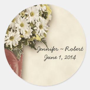 Rond Ancien Bouquet d'amorçage West Sticker à enveloppe