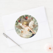 Rond ANGE DE NOËL AVEC Sticker TOUR SAINT (Enveloppe)